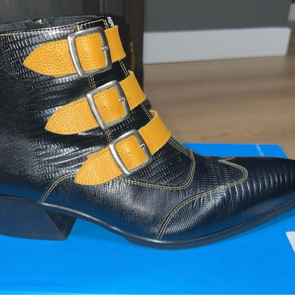Men’s John Fluevog X Third Man Records The Jack Triple Strap Boots - Picture 3 of 9